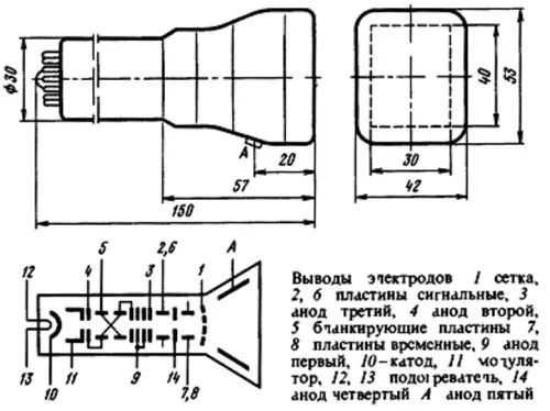 6ЛО3И трубка электронно-лучевая фото 3